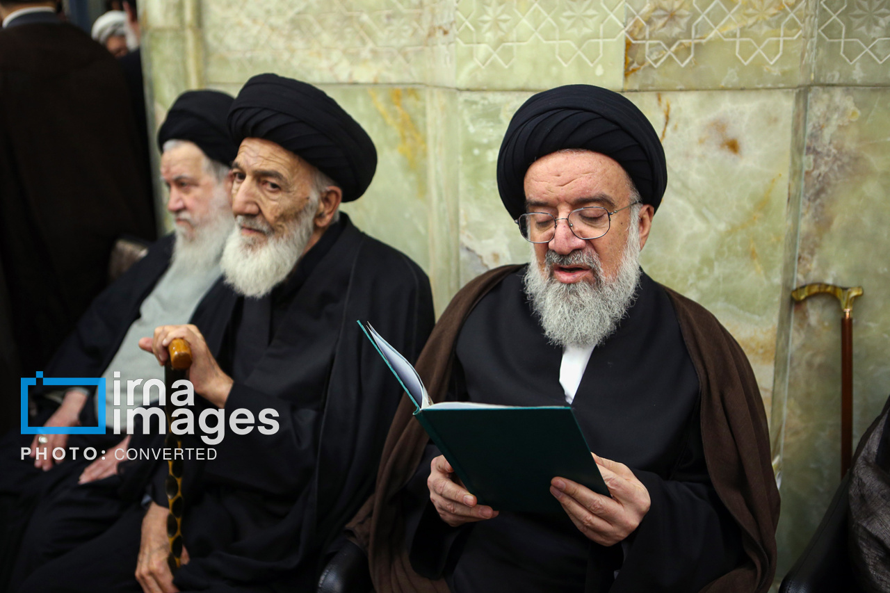 تصاویر: مراسم چهلم ارتحال آیت‌الله شبیری زنجانی در قم