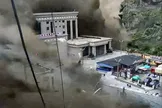 ببینید / تصاویری تکان‌دهنده‌ از سیلاب ناگهانی در مرز بین نپال و تبت