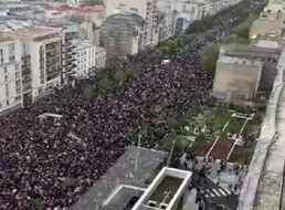 ببینید / تظاهرات گسترده در پاریس در دومین روز اعتراضات سراسری به افزایش هزینه‌های زندگی