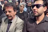 ببینید / احسان خواجه‌امیری و علیرضا افتخاری در مراسم تشییع زنده‌یاد ایرج