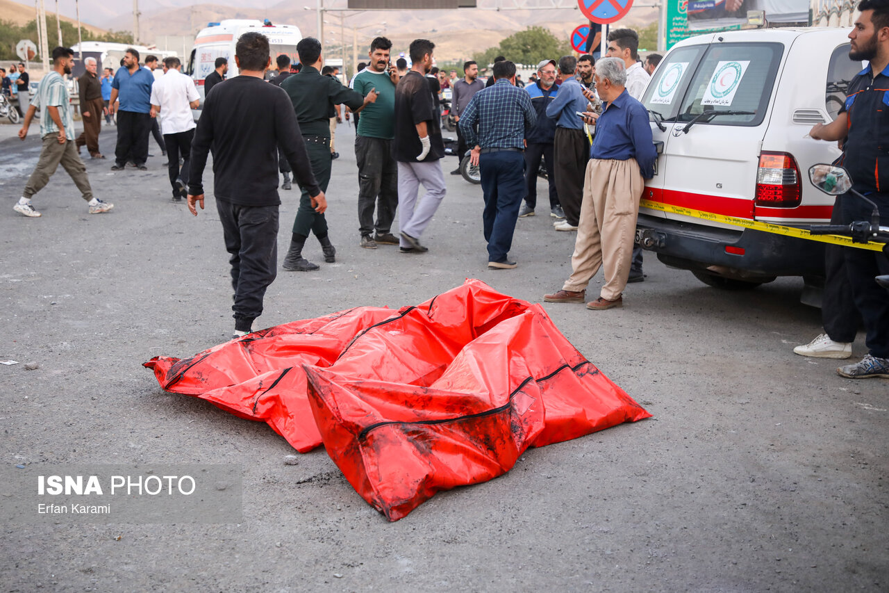تصاویر: حادثه انفجار تانکر سوخت - سنندج