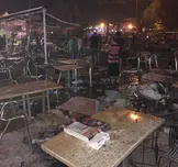 تصاویر : انفجار بستنی‌فروشی در بغداد با ۲۰ کشته