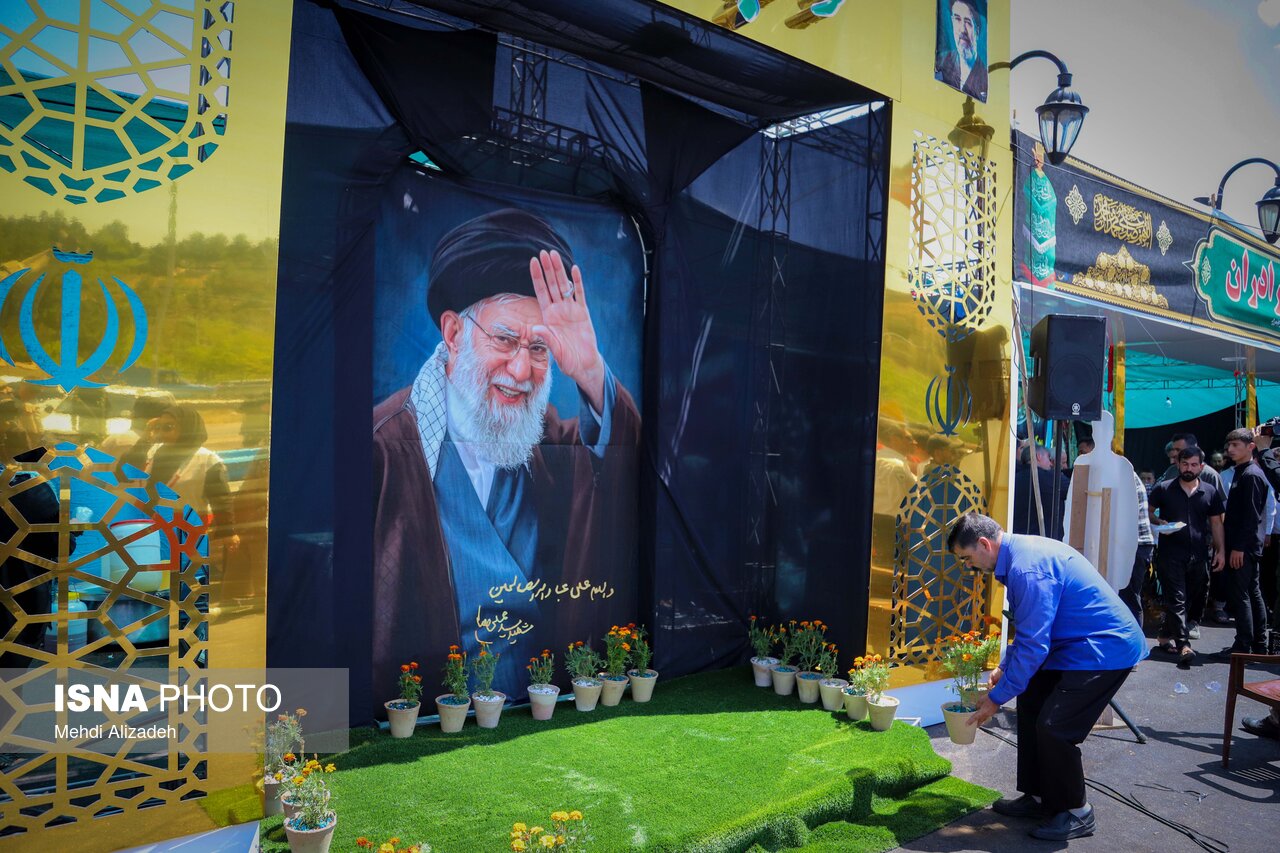 تصاویر: مواکب ورودی شمالی مشهد پیش از مراسم تشییع رهبر شهید