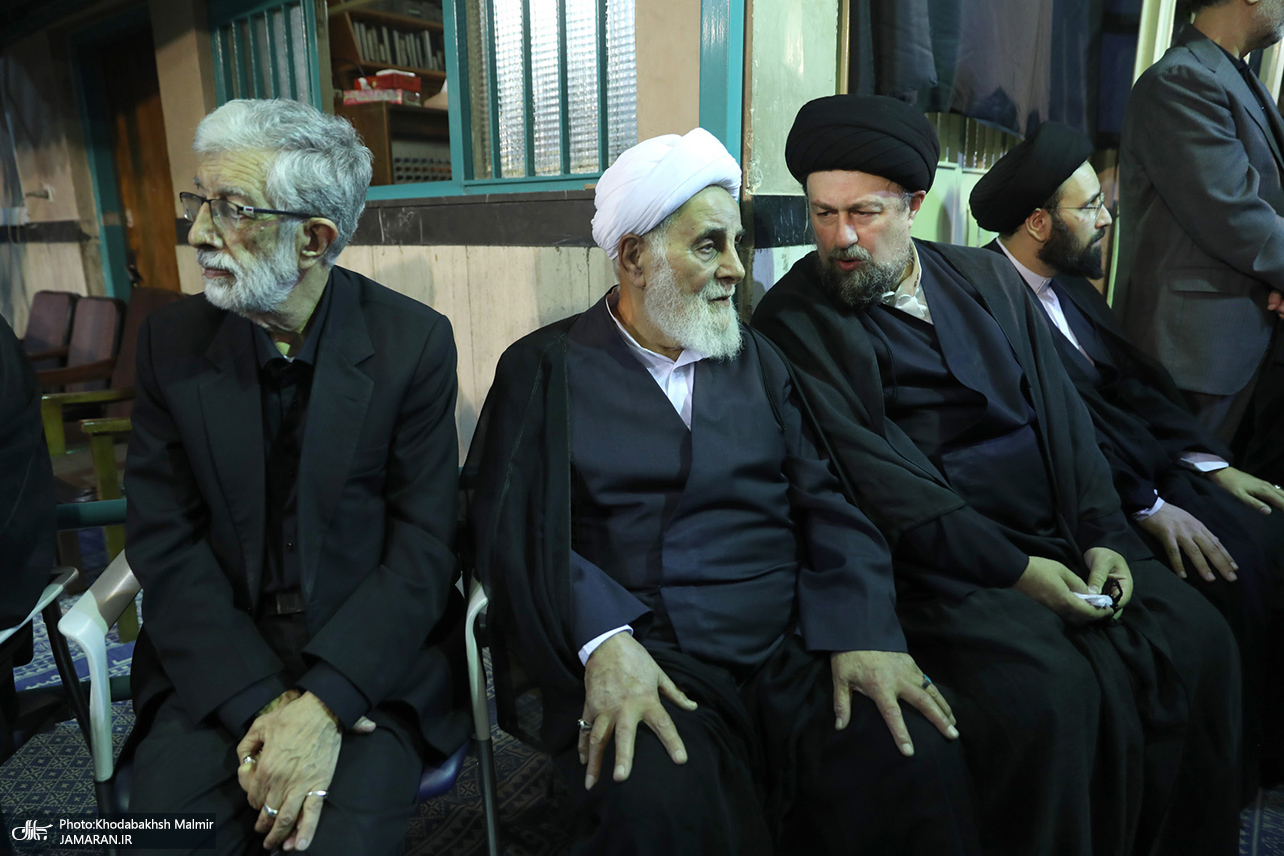 تصاویر: مراسم بزرگداشت مادر همسر سید حسن خمینی و همسر آیت الله موسوی بجنوردی