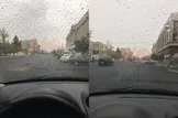 عکس/ بارش باران در تهران آغاز شد