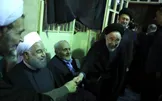 ببینید/ از روحانی، کروبی و خاتمی تا حداد عادل در مراسم ترحیم همسر مرحوم آیت‌الله موسوی بجنوردی