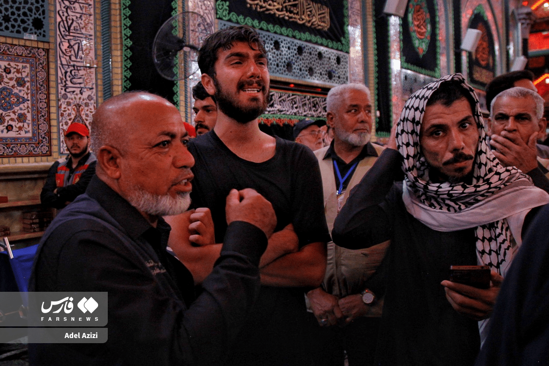 تصاویر: وداع با شهدای حشدالشعبی در جوار حرم سیدالشهدا(ع)