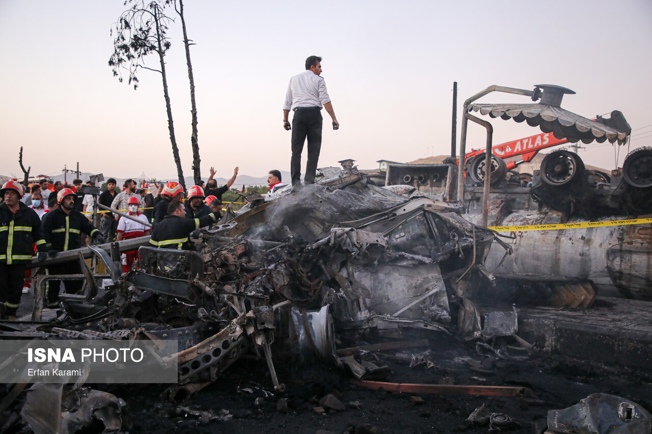 تصاویر: حادثه انفجار تانکر سوخت - سنندج