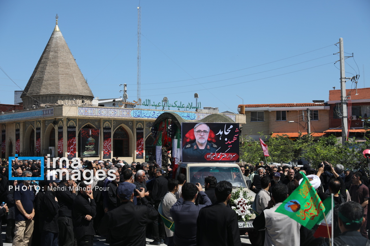 تصاویر: تشییع پیکر معاون نیروی دریایی سپاه در ساری