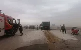 طوفان شن در جاده قم ـ گرمسار ۷ مصدوم بر جای گذاشت