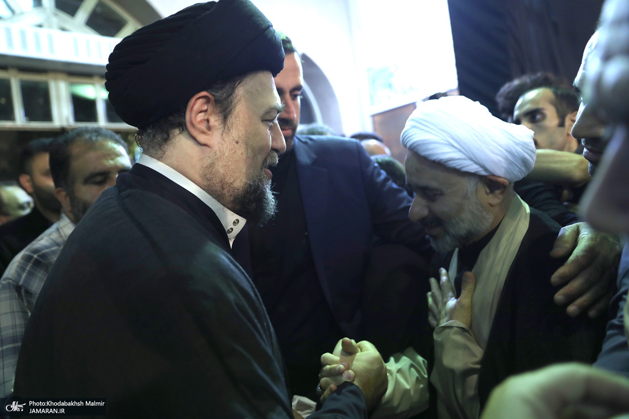تصاویر: مراسم بزرگداشت مادر همسر سید حسن خمینی و همسر آیت الله موسوی بجنوردی